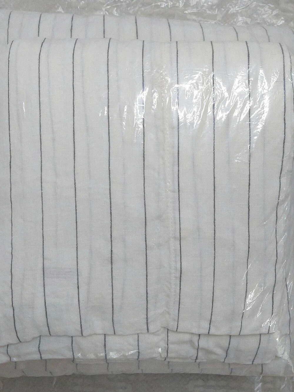 Quince 100% Linen Pencil Stripe Sheet Set & 2 Pillowcases! Queen (923)